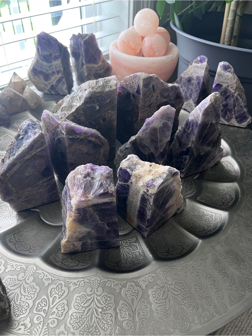 Amethyst bookends